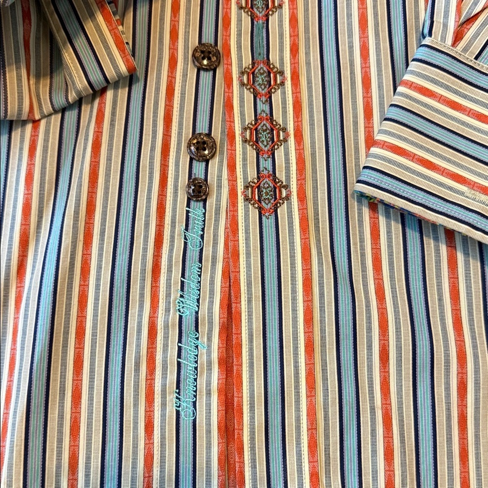 Robert Graham Multicolor Striped Button Down Shirt - Picture 5 of 11